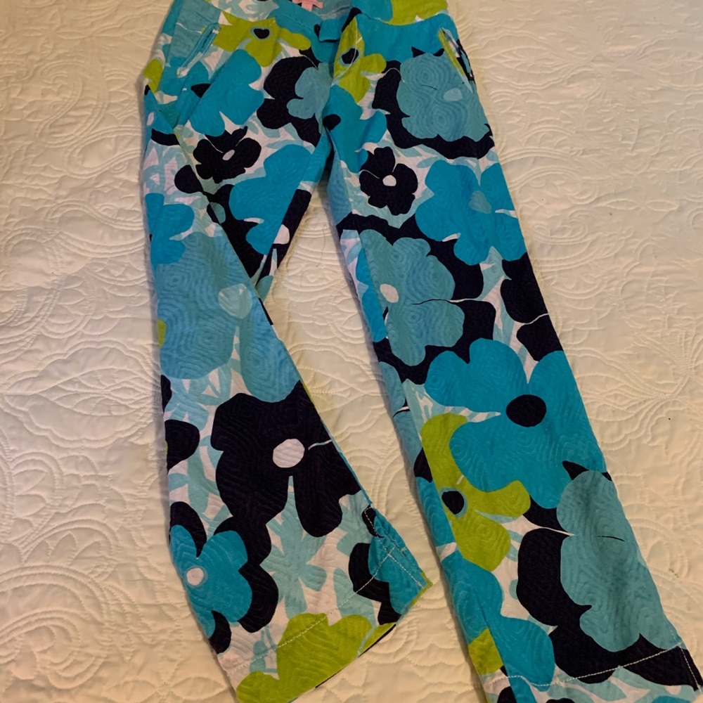 pop goes the floral Lilly Pulitzer pants sz 8